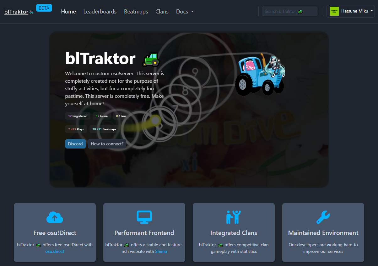 Bltraktor - Частный сервер Osu! (TopG Gallery Image 1)