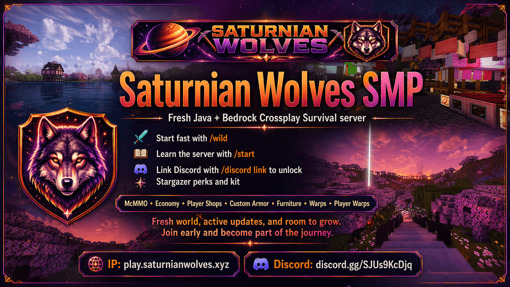 Saturnian wolves smp - Server de Minecraft (TopG Gallery Image 1)
