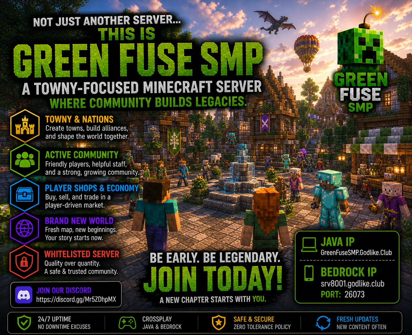 Green fuse smp - майнкрафт сервер (TopG Gallery Image 1)