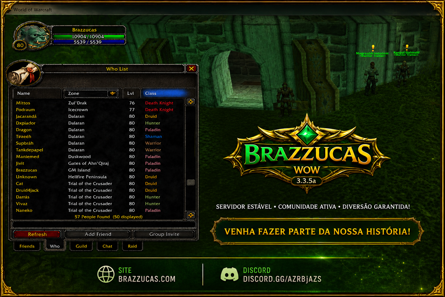 Brazzucas 3.3.5a lk - Частный сервер Мир Warcraft (TopG Gallery Image 2)