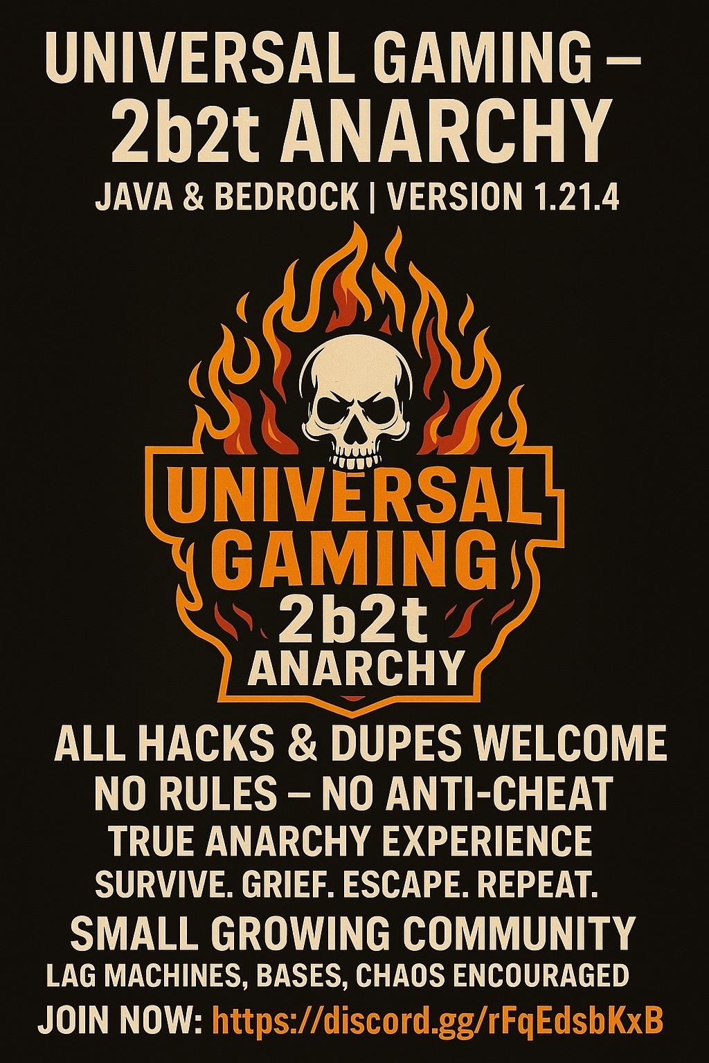 Universal2b2tanarchy - servidor de Minecraft (TopG Gallery Image 2)