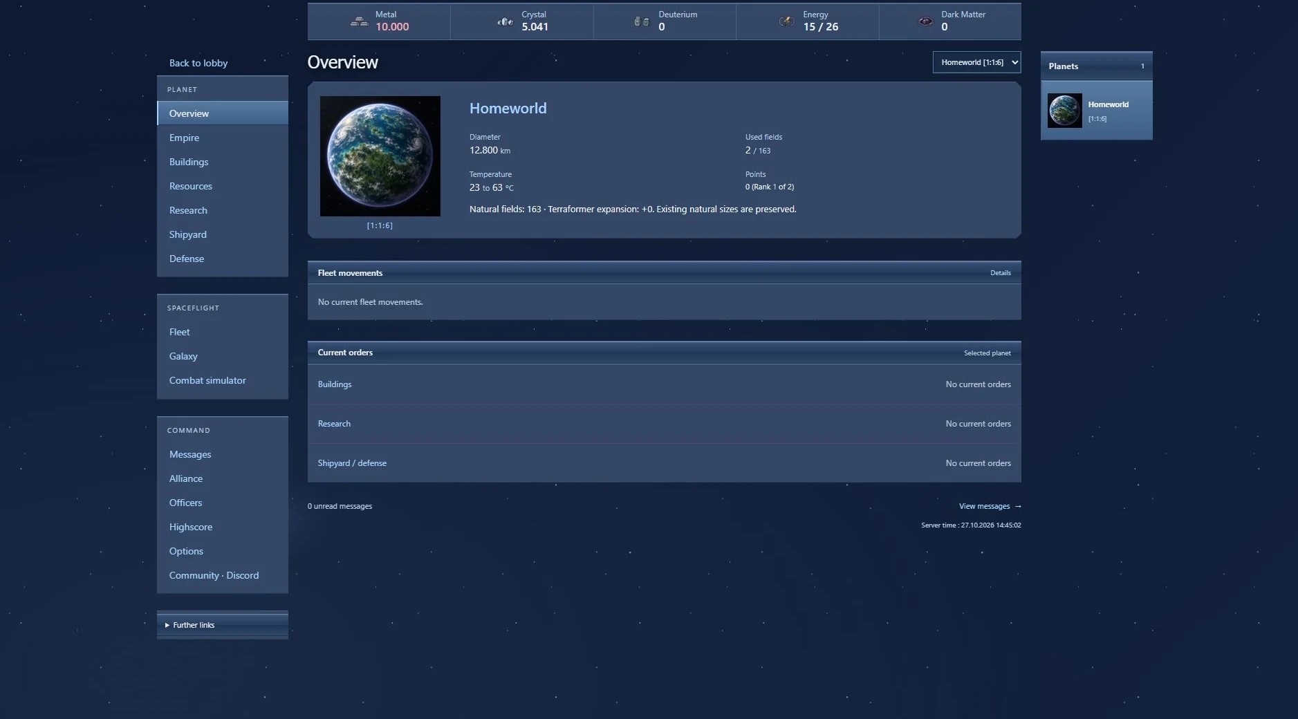 Retro space - OGame private server (TopG Gallery Image 1)