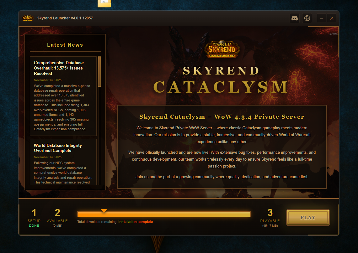 Skyrend cataclym - Wow private server (TopG Gallery Image 1)