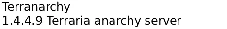 Terraria Server Terranarchy